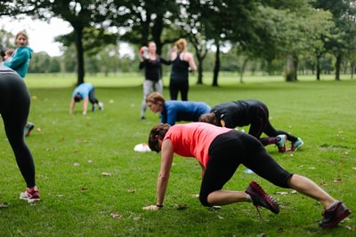 Ladies at Fit &amp; Happy Boot Camp in the Meadows, Edinburgh