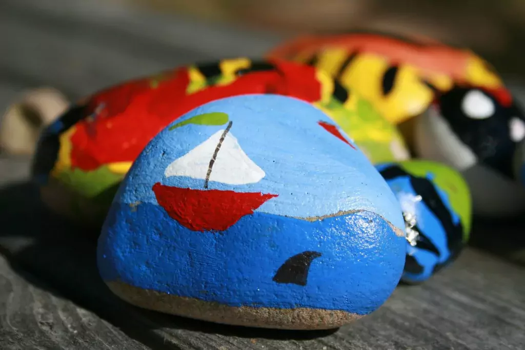 paint, rock, drawing