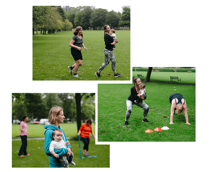 mums and babies having fun at fitandhappy mamas fitness class
