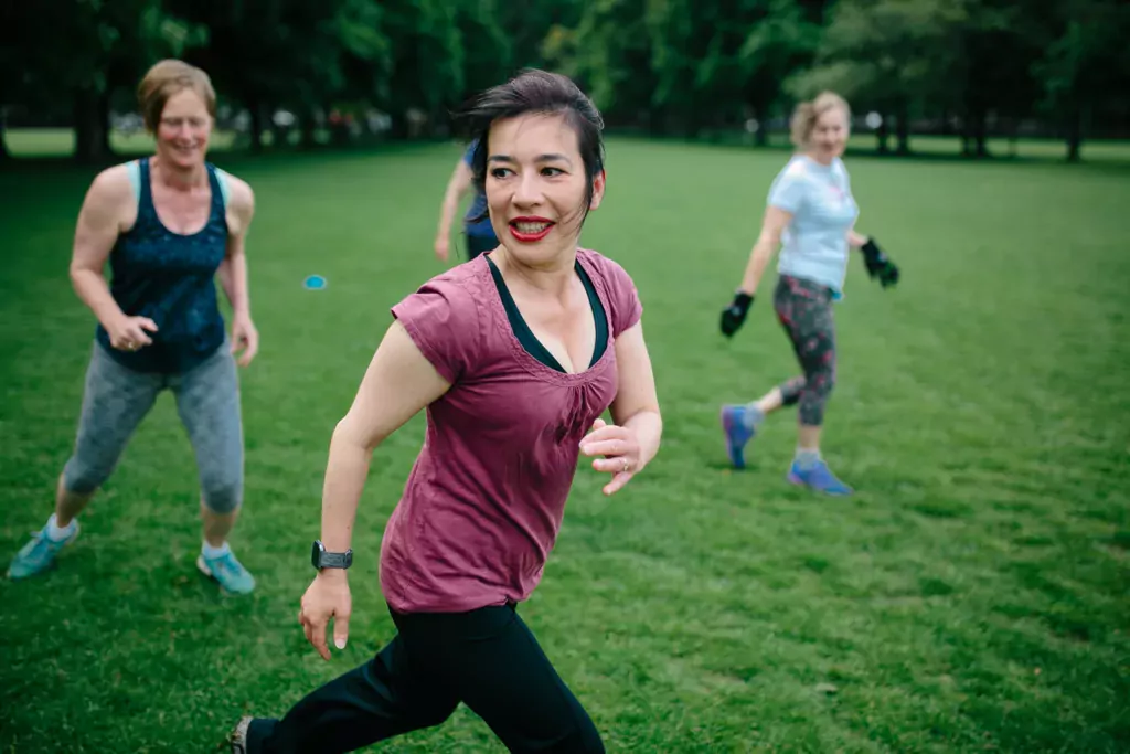 Ladies at private boot camp in Edinburgh