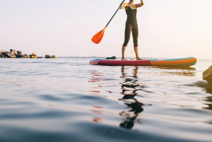 paddle boarding